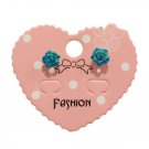 Flower Stud Earrings Blue Acrylic Post Women Girls Fashion Jewelry Flower Stud Earrings Blue Acrylic Post Women Girls Fashion Jewelry