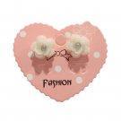 Flower Stud Earrings Beige Acrylic Clear Rhinestone Fashion Jewelry Gift Women
