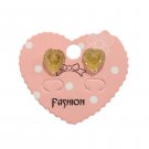 Yellow Heart Acrylic Dainty Stud Earrings Women Men Fashion Jewelry Gift