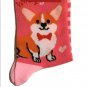 Crew Women/Girls Socks Pink Red Fox, Size 5-9