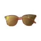 Women`s Sunglasses Orange Red Frame Golden Lens 100% UV Women`s Sunglasses Orange Red Frame Golden Lens 100% UV