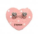 Heart Dainty Stud Earrings Silver Plated Women Men Fashion Jewelry Gift Heart Dainty Stud Earrings Silver Plated Women Men Fashion Jewelry Gift