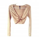 May Pink Golden women's crop top long sleeve M May Pink Golden women's crop top long sleeve M