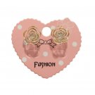 Flower Stud Earrings Yellow Gold Plated Clear Lucite Fashion Jewelry Gift Women
