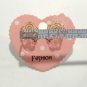 Flower Stud Earrings Yellow Gold Plated Clear Lucite Fashion Jewelry Gift Women