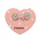 White Acrylic Dainty Heart Stud Earrings Women Men Fashion Jewelry Gift