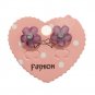 Flower Stud Earrings Purple Acrylic Clear Rhinestone Fashion Jewelry Gift Women
