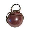 Vintage Women's Pink Faux Pearl Pendant Gold Tone Fashion  Jewelry