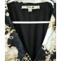 O.L.M. black white gold chess long sleeve Blouse top with bow S