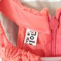 Bolaiya Orange Sleeveless Zip Back Lace Flowers Mini Bodycon Dress Size M