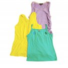 Green yellow purple lot of 3 women's tank Top t-shirts sleeveless M / S Green yellow purple lot of 3 women's tank Top t-shirts sleeveless M / S