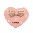 Peace Sign Heart Dainty Stud Earrings Yellow Gold Plated Women Men Jewelry