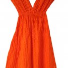 Kma Orange Women's Mini Dress V-Neck Sleeveless Size S Small Kma Orange Women's Mini Dress V-Neck Sleeveless Size S Small