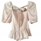 Milk & Honey Off the Shoulder Top Corset - Beige Leopard Print, S Short Sleeve Milk & Honey Off the Shoulder Top Corset - Beige Leopard Print, S Short Sleeve