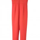 Win Win Apparel Women's Orange Romper Jumpsuit Size XS Sleeveless V-Neck Win Win Apparel Women's Orange Romper Jumpsuit Size XS Sleeveless V-Neck