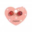 9 mm Red Cabochon Lucite Ball Round Stud Earrings Women Girls Fashion Jewelry
