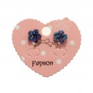 Flower Dainty Stud Earrings Navy Blue Purple Fashion Jewelry Women
