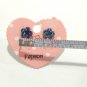 Flower Dainty Stud Earrings Navy Blue Purple Fashion Jewelry Women