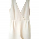 Brooke Coleman White Women's Romper Jumpsuit  Size S Sleeveless V-Neck