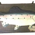Vintage Nautical Rainbow Trout Fish Wall Hanging Art Handmade Wood Carved Art