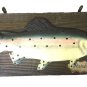 Vintage Nautical Rainbow Trout Fish Wall Hanging Art Handmade Wood Carved Art