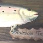 Vintage Nautical Rainbow Trout Fish Wall Hanging Art Handmade Wood Carved Art