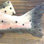 Vintage Nautical Rainbow Trout Fish Wall Hanging Art Handmade Wood Carved Art