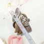 Yellow Gold Sterling Silver 925 Face Brooch Pin Lady Women Art Deco Vtg Designer