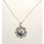 Vtg Filigree Pendant Necklace Sterling Silver 925 Vindmill Porcelain Designer