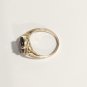 Vtg 14k 585 Yellow Gold Oval Cut Garnet Diamonds Ladies Ring Size 8.25 Signed