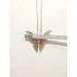 Vintage 14k yellow gold 925 Sterling Silver Filigree Butterfly Pendant Necklace