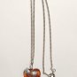 NATURAL BALTIC AMBER STERLING SILVER 950  Apple PENDANT CHAIN NECKLACE VINTAGE