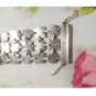 Sterling Silver 925 Om Aum Buddhist Bracelet wide clasp Nepal Hindu Yoga Vtg