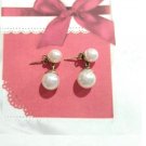 Double Pearl Dangle Earrings 925 Sterling Silver Posts Jewelry Gift Estate Lot Double Pearl Dangle Earrings 925 Sterling Silver Posts Jewelry Gift Estate Lot