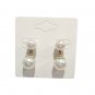 Double Pearl Dangle Earrings 925 Sterling Silver Posts Jewelry Gift Estate Lot