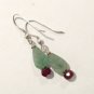 925 Sterling Silver Aventurine Red Agate Dangle Drop Earrings Hook Jewelry Lot
