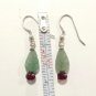 925 Sterling Silver Aventurine Red Agate Dangle Drop Earrings Hook Jewelry Lot