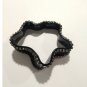 Bill Schiffer Designer Cuff Bracelet Black Acrylic Ripple Ribbon Rhinestones