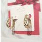 IBB TH 14k yellow gold on 925 Sterling Silver Round Huggie Hoop Earrings Signed