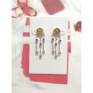 Citrine Ruby Blue Topaz 925 Sterling Silver Dangle Earrings Posts STS Designer Citrine Ruby Blue Topaz 925 Sterling Silver Dangle Earrings Posts STS Designer