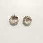 Italy Sterling Silver 925 Flower Stud Earrings Yellow/Blue Enamel Posts Jewelry