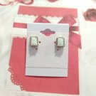 Sterling Silver 925 Stud Earrings Emerald Cut Fire Opal CZ Posts Jewelry Lot Sterling Silver 925 Stud Earrings Emerald Cut Fire Opal CZ Posts Jewelry Lot