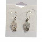 925 Sterling Silver Dangle Drop Skull Earrings Hook Signed Jewelry Lot Gift 925 Sterling Silver Dangle Drop Skull Earrings Hook Signed Jewelry Lot Gift