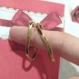 14k Yellow Gold on 925 Sterling Silver Hoop Huggie Earrings Oval JCM Signed Lot