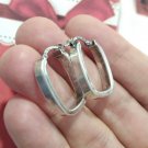 925 Sterling Silver Hoop Huggie Earrings Oval Signed M Italy Women Jewelry Lot 925 Sterling Silver Hoop Huggie Earrings Oval Signed M Italy Women Jewelry Lot