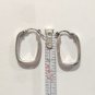 925 Sterling Silver Hoop Huggie Earrings Oval Signed M Italy Women Jewelry Lot