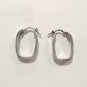 925 Sterling Silver Hoop Huggie Earrings Oval Signed M Italy Women Jewelry Lot