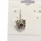925 Sterling Silver Single Butterfly Dangle Drop Earrings Round Ruby Signed Vtg 925 Sterling Silver Single Butterfly Dangle Drop Earrings Round Ruby Signed Vtg