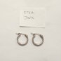 JWK 925 Sterling Silver Huggie Hoop Earrings Small Signed Women Girls Jewelry