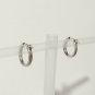 JWK 925 Sterling Silver Huggie Hoop Earrings Small Signed Women Girls Jewelry